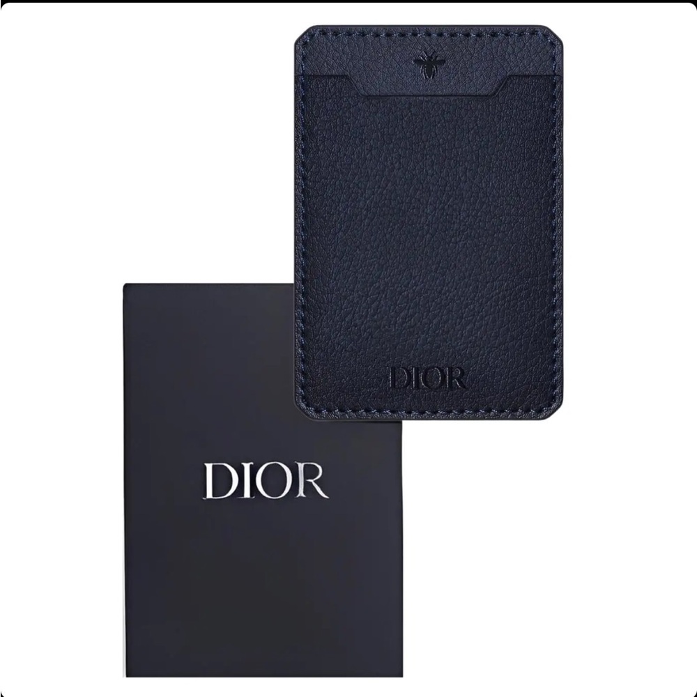 Dior dark blue smartphone cardholder